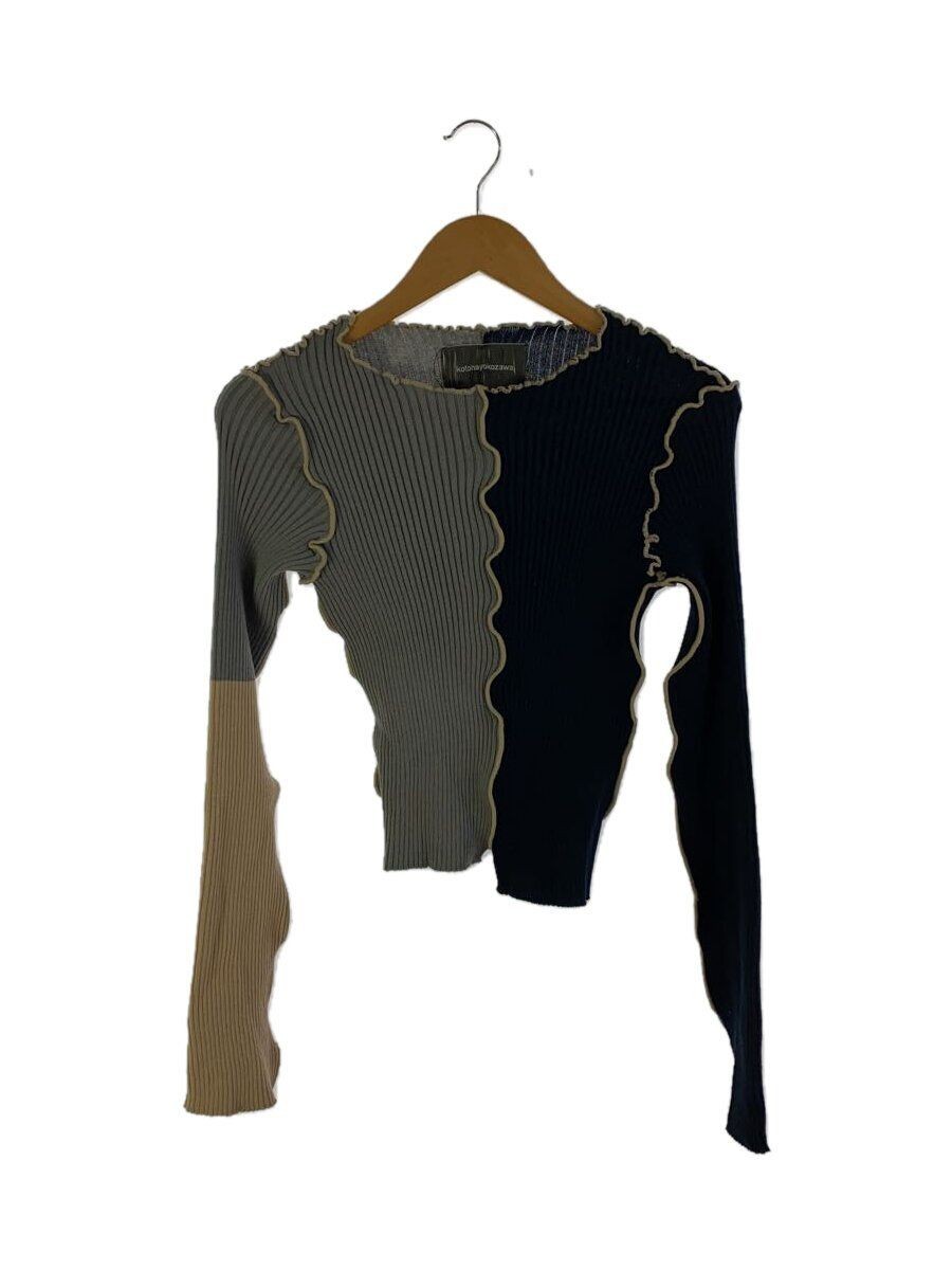 kotohayokozawa knit sweater (thin polyester Navy plain kt22a