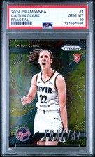 Graded 2024 Panini Prizm Caitlin Clark #1 Fractal Rookie RC Card PSA 10 Gem Mint