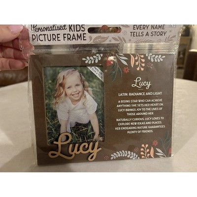 LUCY Personalized Baby Kids Picture Frame Name Meaning Gift Monogram Nursery