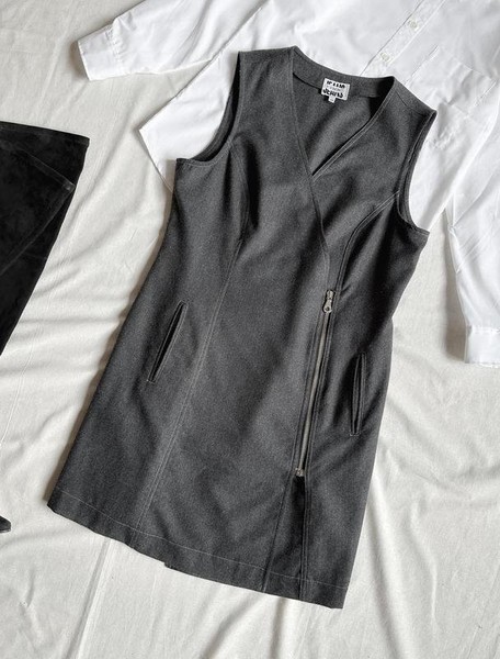 Women Iceberg Dress Grey Wool 48 / 4XL / 56