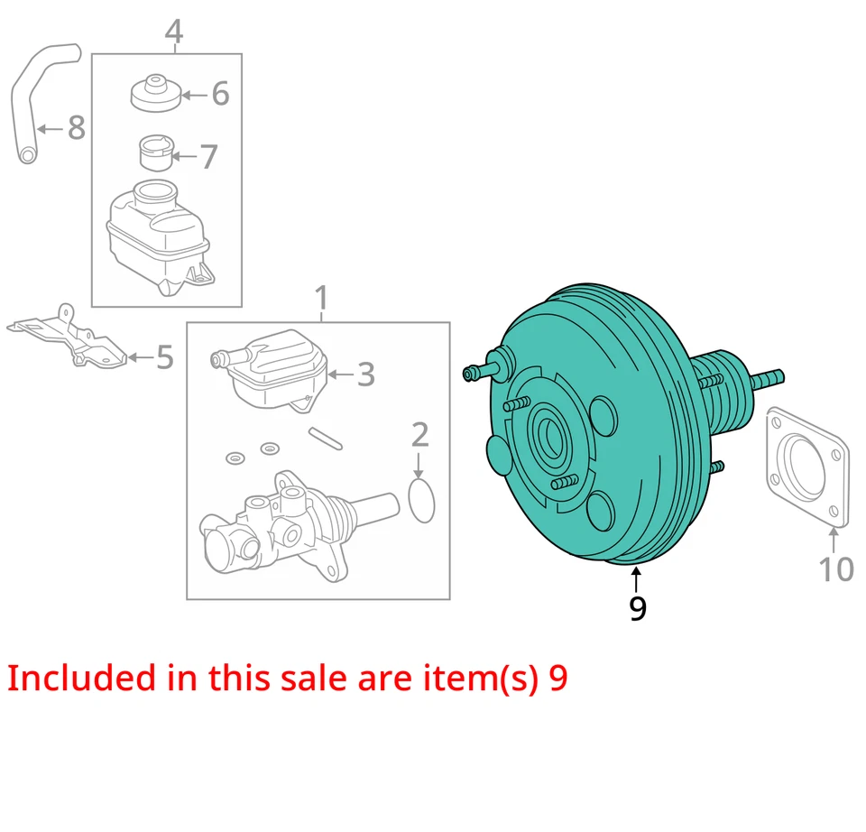 Toyota Highlander 2015 potenciador de freno OEM 101 k millas - LKQ412541379 Foto 4 de 4