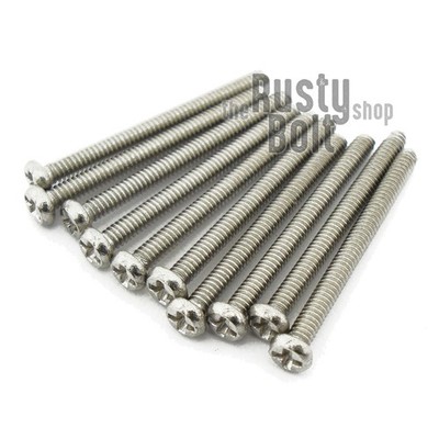 M1.4 x 16mm, Phillips Pan Head Screws, A2 304 18-8, Stainless Steel