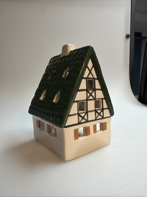 2607035 Leyk Original Lichthaus Spitzgiebelhaus von 1989 Grünes Dach