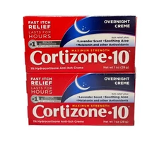 (2) Cortizone 10 Lavender Overnight Itch Relief 1% Anti-Itch Creme, 1oz 6/2026