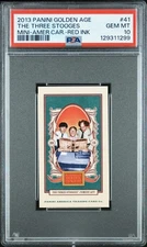 The Three Stooges - 2013 Panini Golden Age Mini American Caramel Red Ink  PSA 10