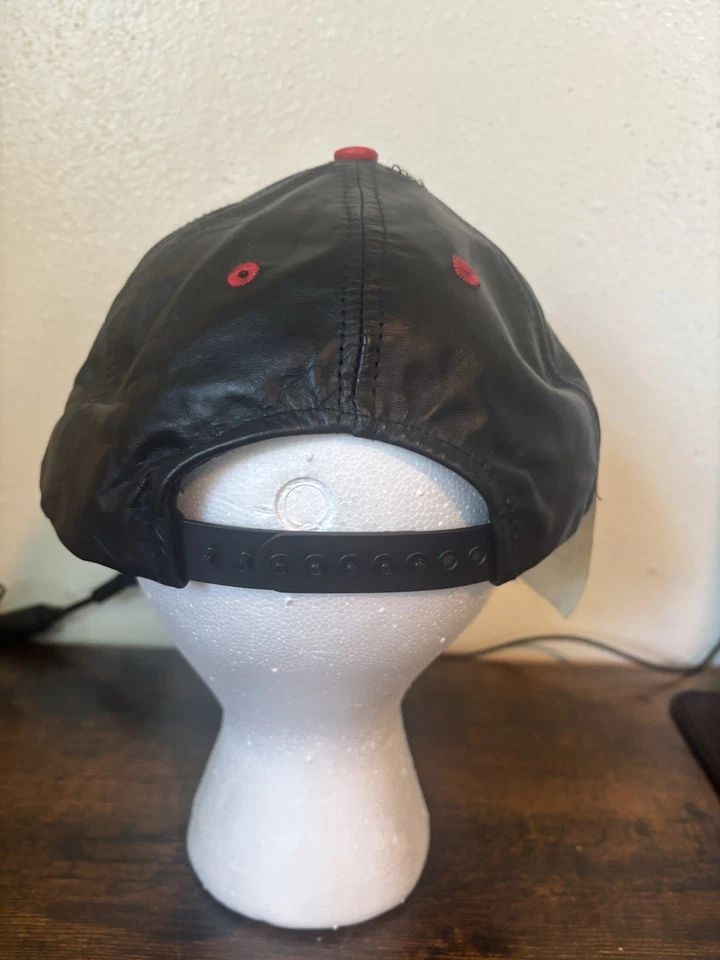 NUEVO NUEVO CON ETIQUETAS DE COLECCIÓN GORRA DE CUERO CHICAGO BULLS SNAPBACK 1996 NBA JORDAN PIPPEN BORDADO Foto 3 de 4