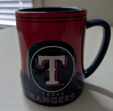 2001 texas rangers mug boelter brands MLB Blue and Red
