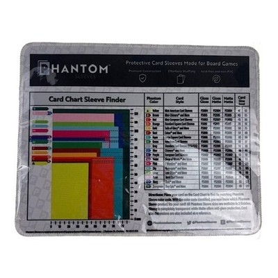 Phantom Sleeves Card Chart Finder Mouse Pad Mat Compatibility Chart TCG NEW