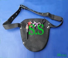 PROFESSIONAL HAIRDRESSING SCISSORS TOOLS HOLDER HOLSTER POUCH BAG BLACK BK-012