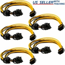 5-pack PCI-E 6-pin to 2x 6 2-pin Power Splitter Cable PCIE PCI Express 5X