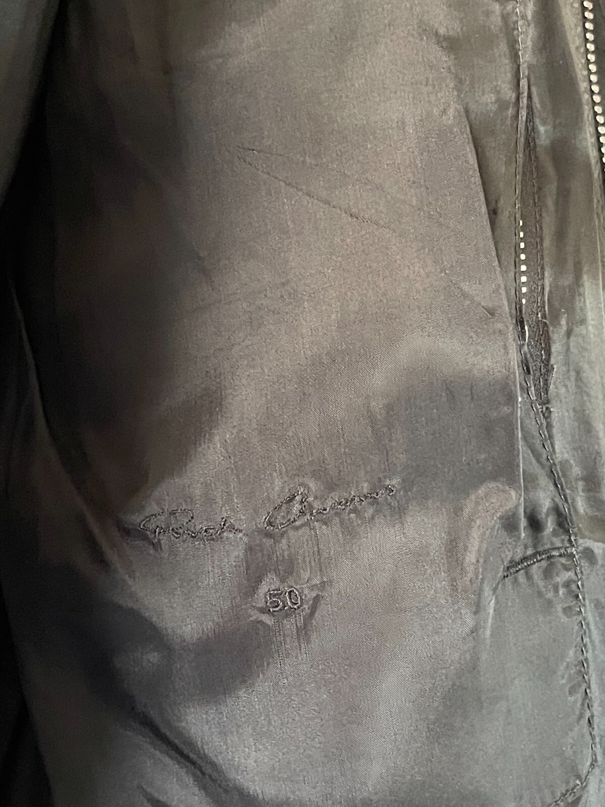 rick owens glitter trench