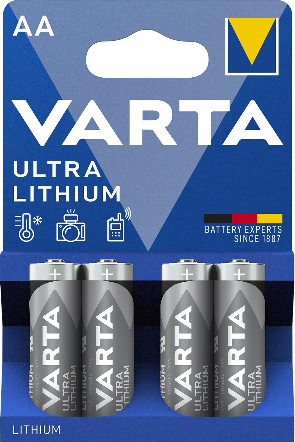 Thumbnail - 12 X Varta Ultra Lithium Batterien Aa Mignon Fr6 6106 1,5v Lithium 3 X