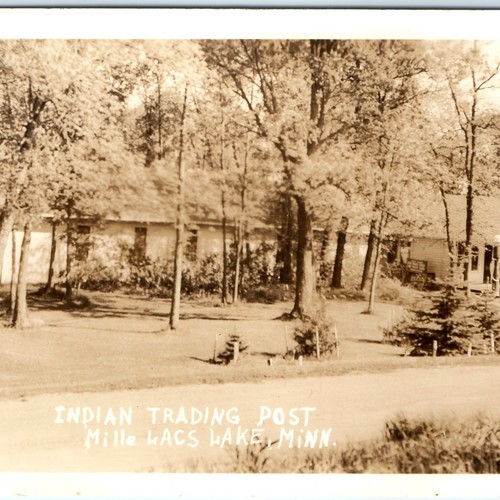 c1930s Onamia, MN RPPC Indian Trading Post Mille Lacs Lake Real Photo
