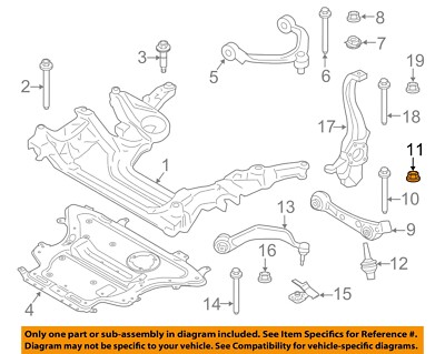BMW OEM 10-20 535i GT xDrive-Lower Cntrl Arm Retainer Nut Right  