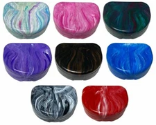 Sedroc Marble Mouthguard Case with Snap Lid for Sports Retainer