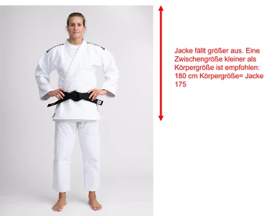 Judojacke IJF Ippon Gear ® Legend 2 w/b/slim 145-205, Größenhinweise beachten!