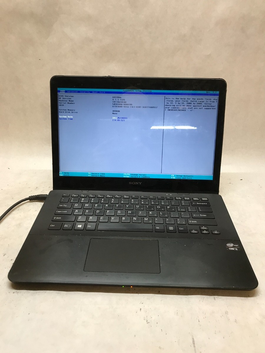 Sony Vaio SVF14AC1QL Intel I5 1.8ghz 4gb RAM 500gb HD 14