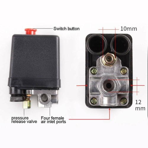New Heavy Duty 90-125 PSI 240V Air Compressor Pressure Switch Control Valve AU - Picture 2 of 12