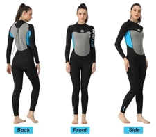 Well Path 3 mm Neoprene Wetsuit Women's XL Full Body UV Protection Long Sleeves