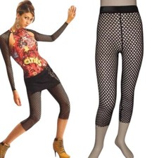 Lot of 12 Leggings BLACK 6-Child M  6-Child S Dance Costume Mesh Fishnet Capri