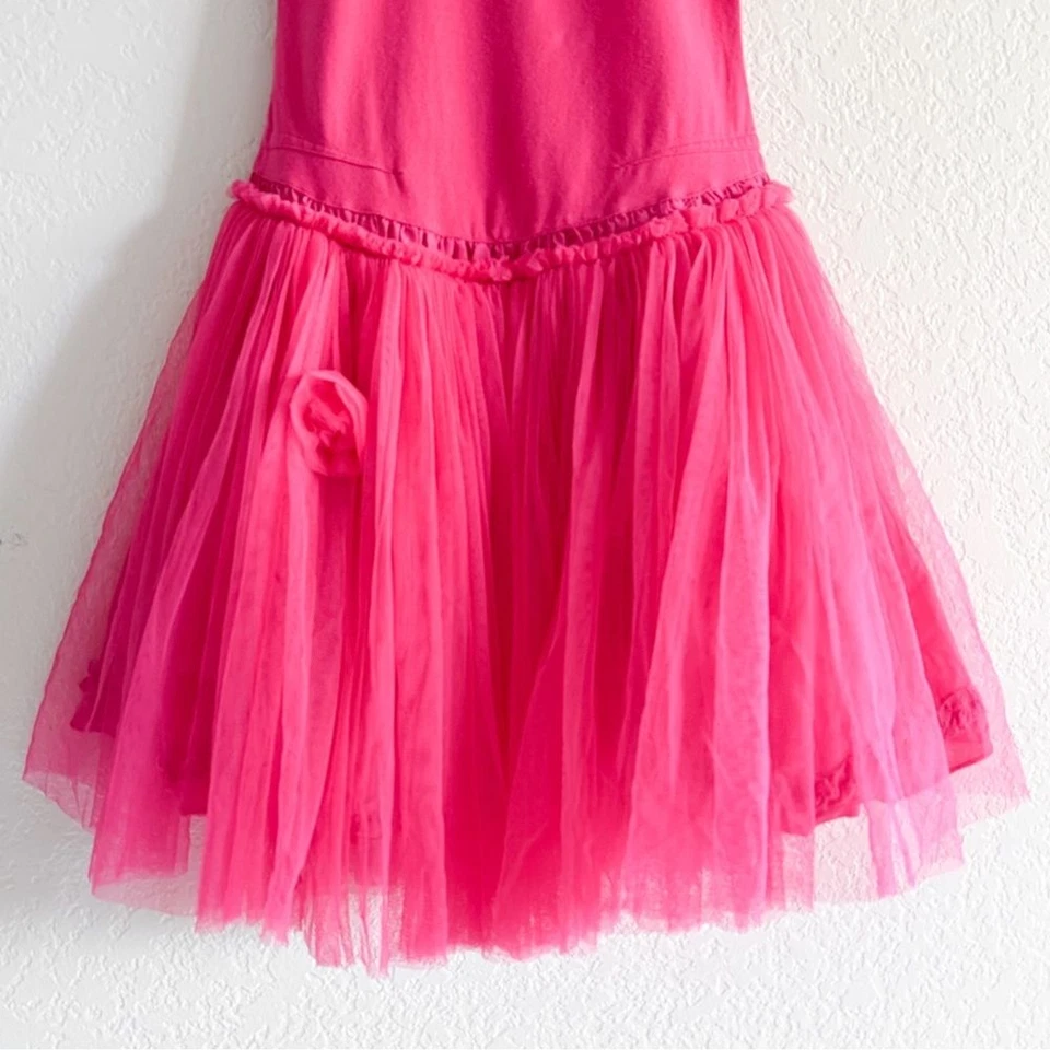 Vestido Elaine et Lena Paris Rosa Tul Tutú Fiesta Vacaciones Diseñador Francés Niñas 6 Foto 4 de 4