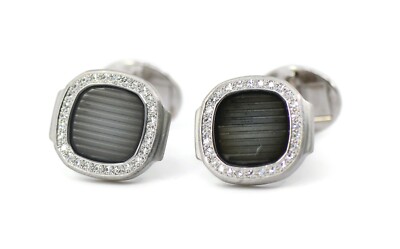 Patek Philippe Nautilus Diamond 18K White Gold Cufflinks | eBay