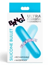 Bang! Flexible Silicone Bullet Vibe Blue - Clitoral Vibrator