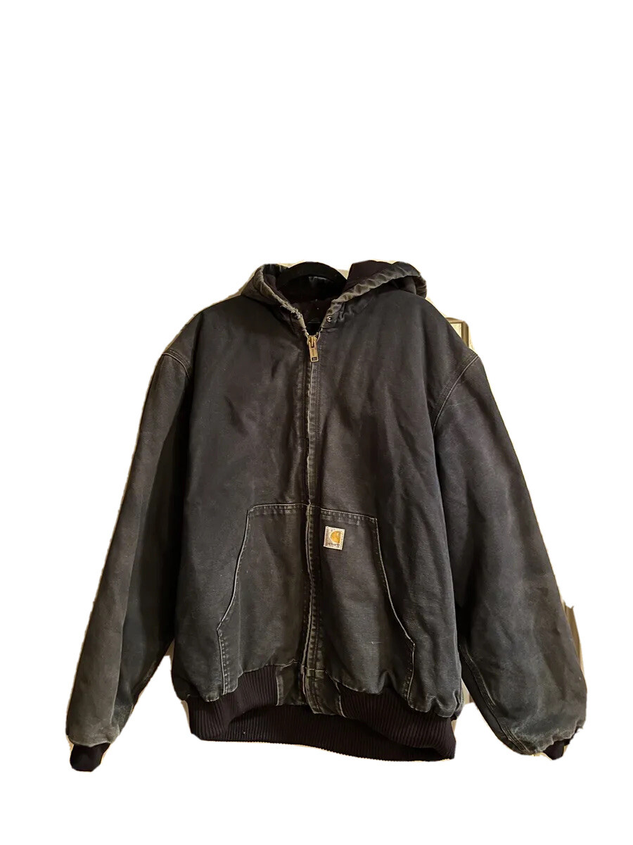 Carhartt Mens Quilted Flannel Lined Duck Active Jacke… Gem