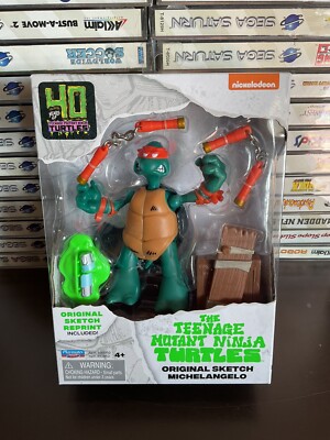 MICHELANGELO Teenage Mutant Ninja Turtles 40th Original Sketch 4'' Figure TMNT