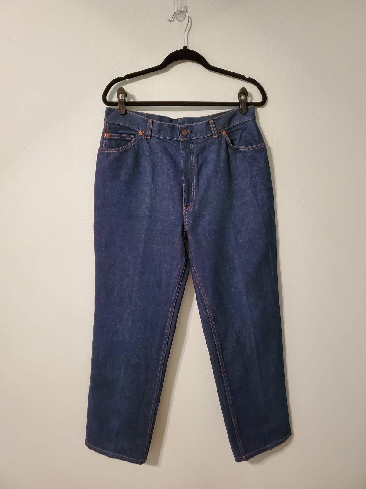 Vintage 1970 Levi's 573 White Label Patch High Waist Tapered Leg Mom Jeans Sz18