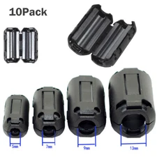 10X Black Clip On Clamp RFI EMI Noise Filters Ferrite Core For 7/13mm C PF AU