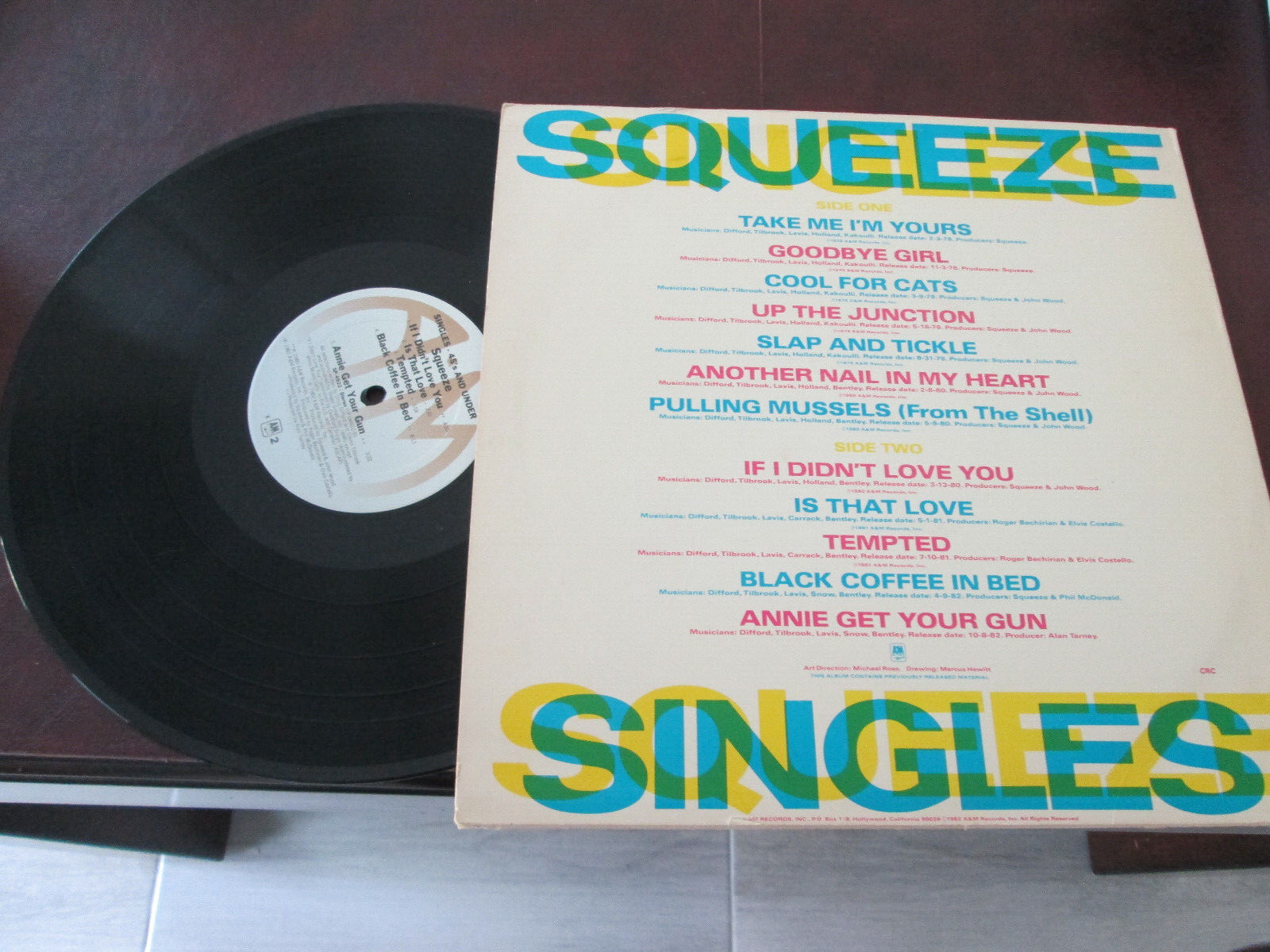 Squeeze &ndash; Singles - 45's And Under-LP  1982 A&M SP-4922 Rock-PLAYS VG+