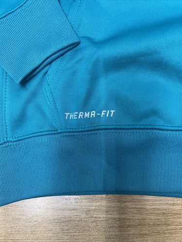 Nike Therma-FIT Boys Hoodie Size 6 Green Full Zip Camo Logo Fleece Sweater - Picture 10 of 15