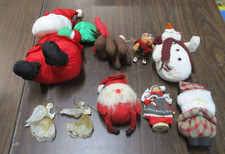 Christmas Santas Angels Snowman Plush Etc Lot