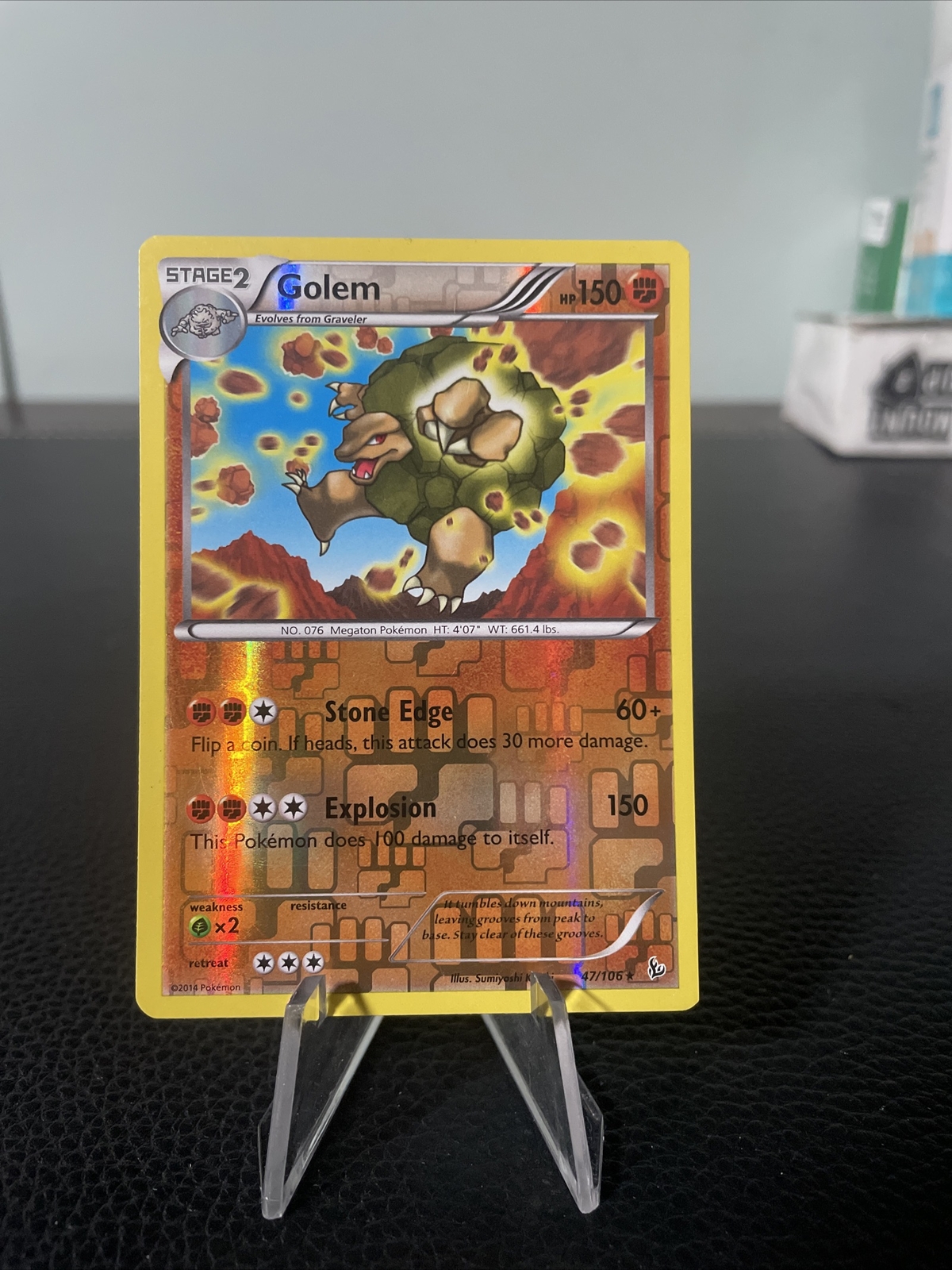 Pokemon 47/106 Golem Flashfire Reverse Holo Rare