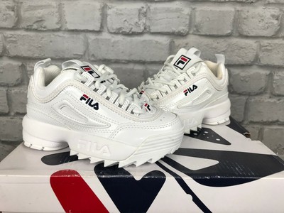 fila white patent trainers