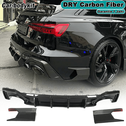 Für Audi RS6 RS7 C8 Avant 19+ DRY Carbon Heckdiffusor Diffuser Stoßstangen Lippe - Bild 1 von 21