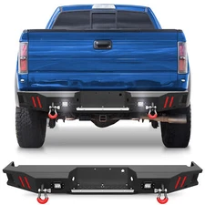 For 2010-2014 Ford F-150 F150 SVT Raptor Rear Bumper w/Sensor Holes Pickup Truck