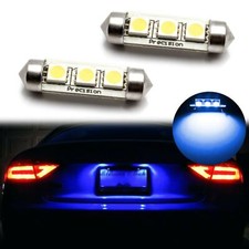Ice Blue Error Free 6418 C5w 3-smd Led License Plate Lights Bulbs For Euro Car