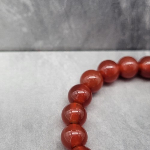 David Yurman sterling silver carnelian sliding clasp spiritual bead bracelet - Picture 6 of 10