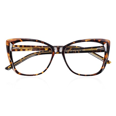 Stylish Clear Pink Cateye Blue Light Blocking Glasses - Hand Polished