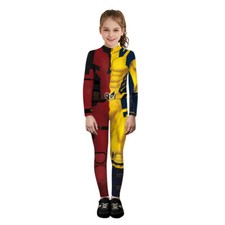 Kids Deadpool 3 Wolverine Cosplay Jumpsuit Costume Halloween Bodysuit Party Suit