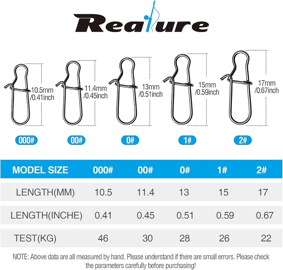 Conector de aparejos a presión de acero inoxidable con doble bloqueo de pesca 200 piezas #000-#2 Foto 2 de 4