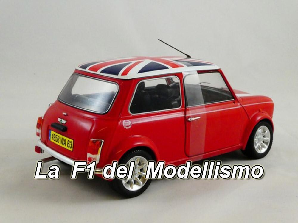 Mini Cooper S 1997 Red With Union Jack Roof 1 18 Scale