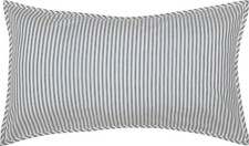 King Pillow Sham Denim Blue Ticking Stripe Cotton Farmhouse Bedding Sawyer Mill
