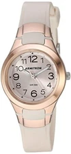 Armitron 25/6418 Rose Gold Tone Case Resin Strap Sport Women's Watch N53