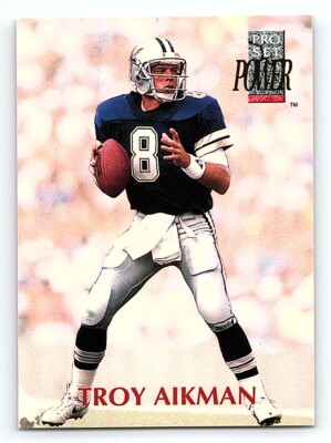 NFL USアメフト Dallas Cowboys TroyAikman '92 1992 Pro Set Power Troy Aikman Dallas Cowboys #8 | eBay