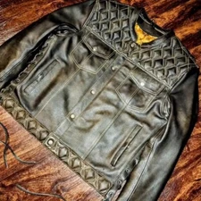 First MFG Custom Shop Motorcycle Jacket XL Harley Davidson 