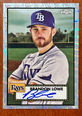2021 Topps Chrome Platinum Anniversary 70th Wave Refractor /70 Brandon Lowe Auto