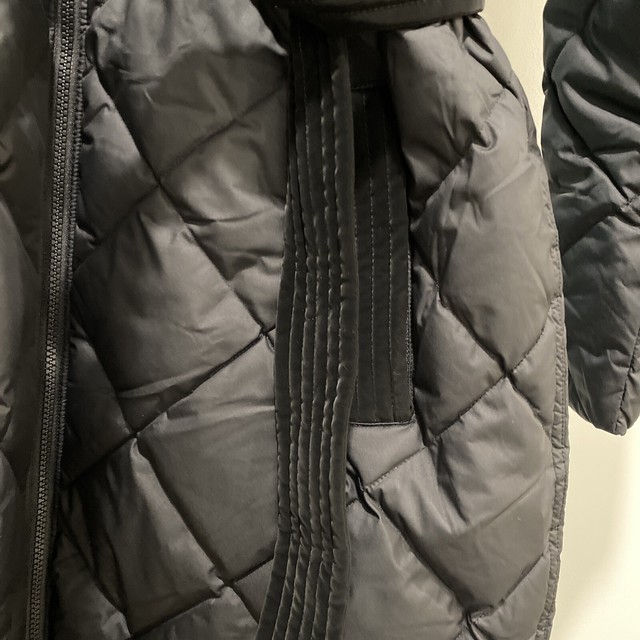 ATHLETA Boulevard Down Duster Coat L Large Black Long Jacket 983682 for sale online eBay